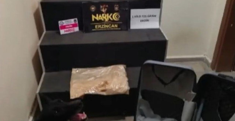 Erzincan'da 1 kilo 725 gram eroin ele geçirildi, 1 şüpheli tutuklandı