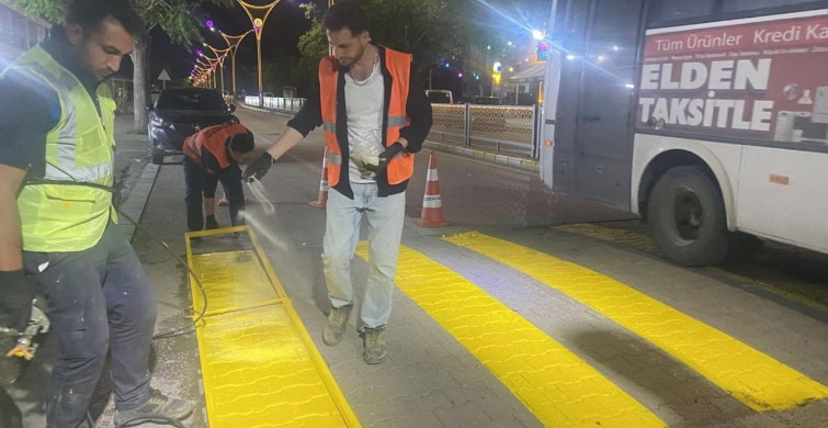 Erzincan’da yaya geçitleri yenileniyor