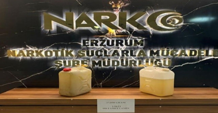 Erzurum'da Büyük Uyuşturucu Operasyonu: 27 Kilo 850 Gram Likit Metamfetamin Ele Geçirildi