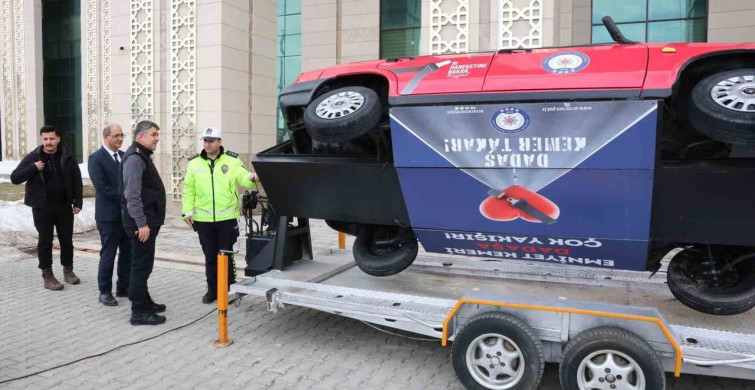 Erzurum'da Emniyet Kemerinin Önemi Simülasyonla Anlatılıyor