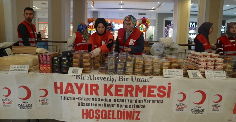 Erzurum'da Filistin ve Sudan İçin Yardım Kermesi Düzenlendi