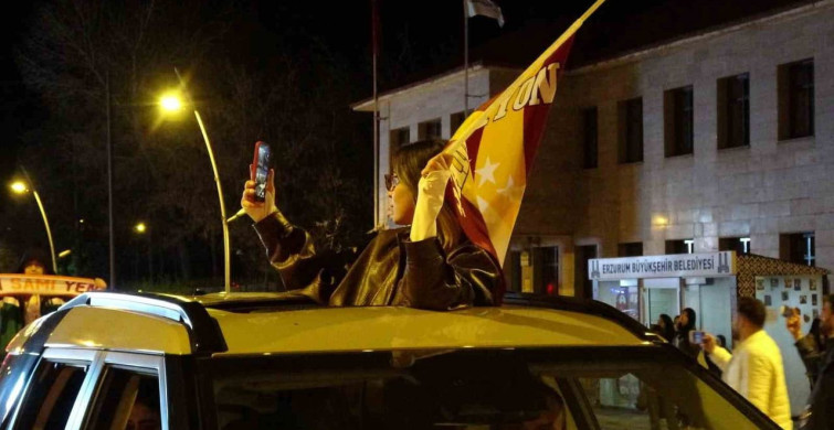 Erzurum'da Galatasaray Taraftarının Şampiyonluk Kutlaması