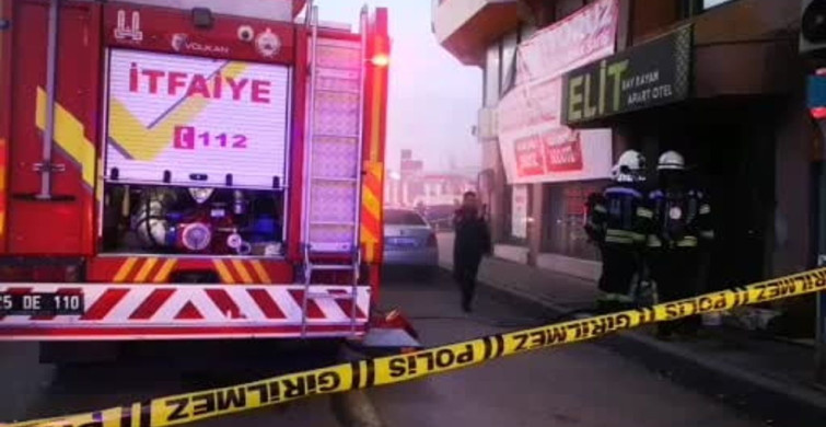 Erzurum'da Halı Mağazasında Kundaklama Şüphesiyle Yangın
