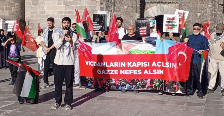 Erzurum'da Sağlık Çalışanları Gazze İçin Seslerini Yükseltti