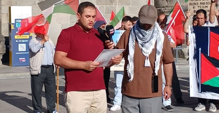 Erzurum'da Sağlık Çalışanlarından Gazze İçi Destek Yürüyüşü