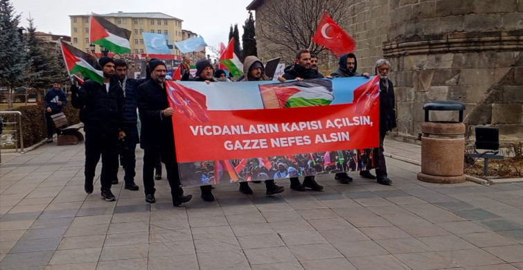 Erzurum'da Sağlık Çalışanlarından Gazze İçin Sessiz Yürüyüş
