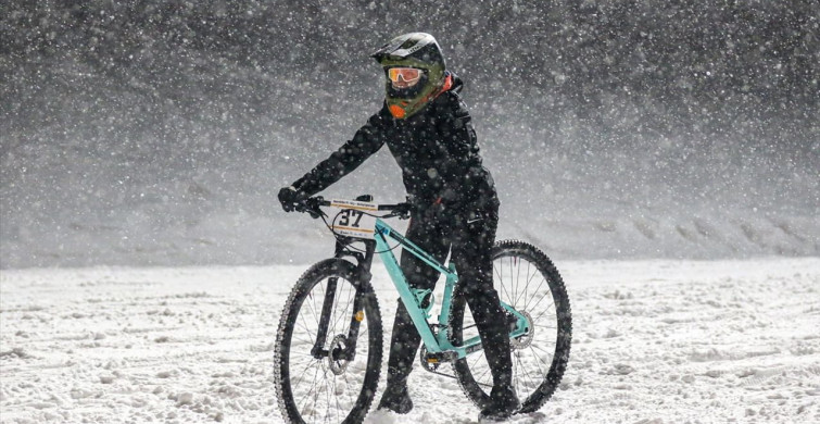Erzurum'da Snowbike Türkiye Şampiyonası Öncesi Hazırlıklar Tamamlandı