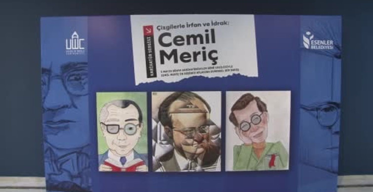 Esenler'de Cemil Meriç Karikatür Sergisi Açıldı