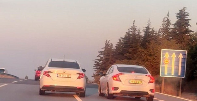 Eskişehir-Bursa yolunda tehlikeli araç manevraları kameralara yansıdı