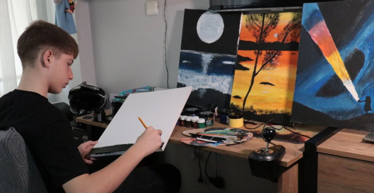 Eymen Çetin: Sınav Kaygısını Resimle Hafifleten Genç Sanatçı