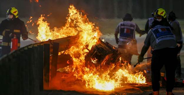 F1 Pilotu Romain Grosjean'in Hayatını Halo Teknolojisi Kurtarmış