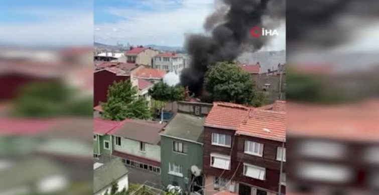 Fatih Balat'ta otomobil tamirhanesinde yangın