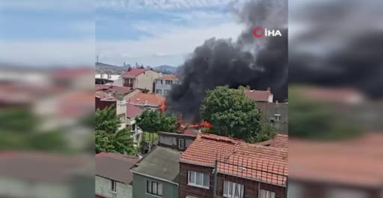 Fatih Balat’taki otomobil tamirhanesinde yangın