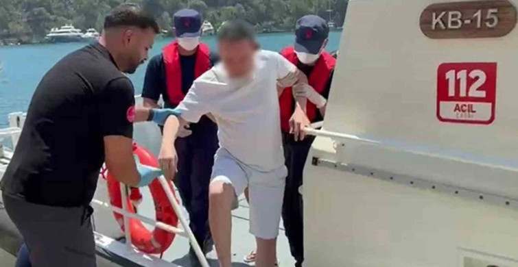 Fethiye ve Dalaman açıklarında rahatsızlanan iki vatandaş tıbbi tahliye edildi