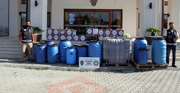 Fethiye'de Düzenlenen Operasyonda 2 bin 400 Litre Şarap Ele Geçirildi