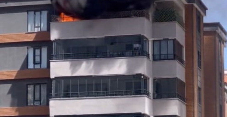 Gaziantep'te 8 Katlı Binada Yangın Alarmı