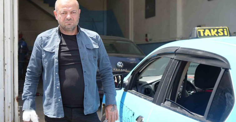 Gaziantep'te Cesur Taksici Saldırganı Engelledi