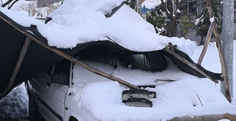 Gaziantep'te Kar Yağışı Nedeniyle İş Yerleri Zarar Gördü
