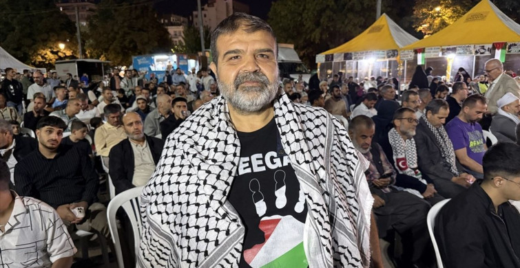 Gaziantep'te Küresel Sumud Filosu'na Destek Protestosu
