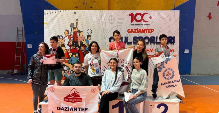 Gaziantep'te Okul Sporları Tırmanış Yarışması Yapıldı