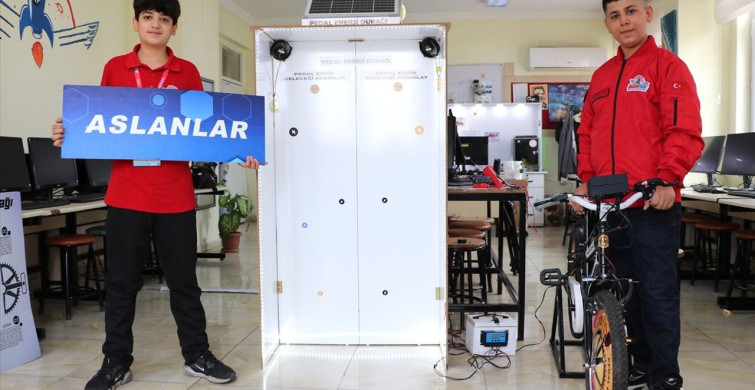 Gaziantep'ten Örnek Proje: Öğrenciler Pedal Çevirerek Elektrik Üretiyor