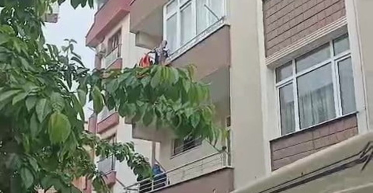 Gebze'de Terasta Yangın Paniği