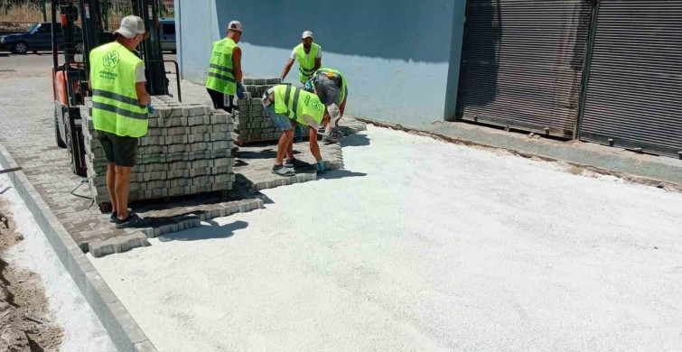 Germencik’te altyapı onarımı tamamlandı, üstyapı çalışmaları başladı