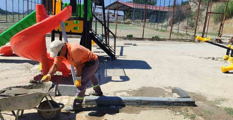 Germencik'te yol ve çevre düzenleme çalışmaları sürüyor
