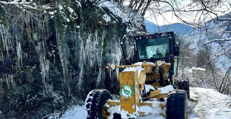 Giresun ve Gümüşhane'de Karla Mücadele Devam Ediyor
