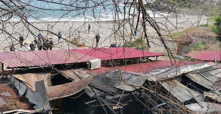 Giresun’da Bir Plajda Yangın Gerçekleşti