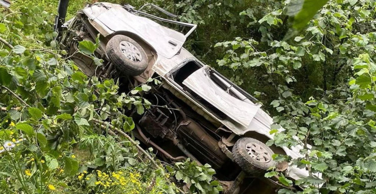 Giresun'da kamyonet dere yatağına uçtu: 1 ölü