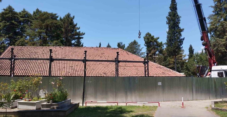 Göğceli Camii'nde restorasyon çalışmaları başlatıldı