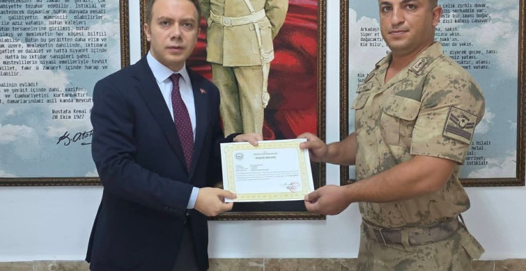 Gölbaşı’nda tayini çıkan jandarma personeline başarı belgesi takdim edildi