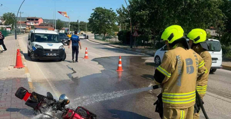 Gönen'de Elektrikli Bisiklet Yangını