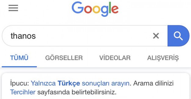Google'dan Avengers: Endgame Sürprizi! Thanos Yazıp Aratanlar Şaşırdı