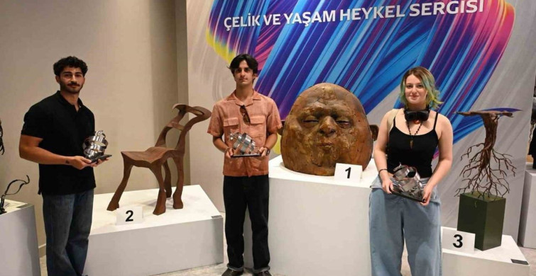 GSF öğrencileri çelik ve yaşam heykel yarışmasında büyük başarı elde etti