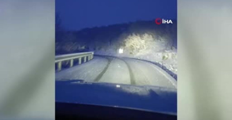 Güdül'de Kar Yağışı Etkili Oluyor