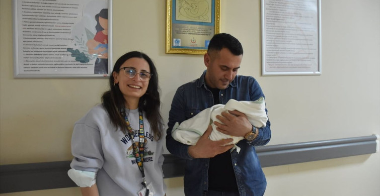 Gümüşhane'de 2026'nın İlk Bebeği Elif Ada Doğdu