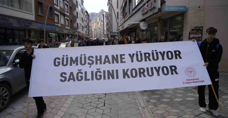 Gümüşhane'de Obeziteyle Mücadele İçin Yürüyüş Düzenlendi