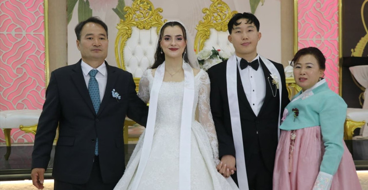 Güney Koreli Damat ve Rizeli Gelin Rize'de Evlendi