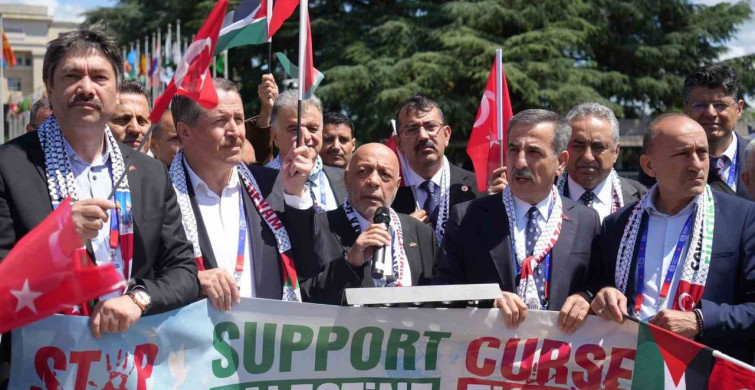 HAK-İŞ Cenevre'de Filistin İçin Ses Yükseltti