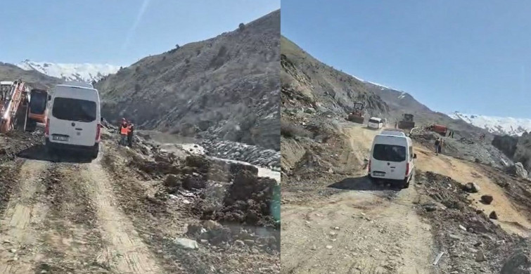 Hakkari-Van Yolunda Heyelan Nedeniyle Tek Şeritli Ulaşım