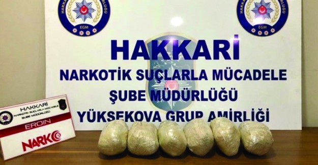Hakkari'de 6 Kilo 60 Gram Eroin Bulundu