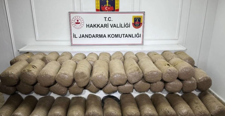Hakkari'de düzenlenen operasyonda 503 kilogram uyuşturucu madde ele geçirildi