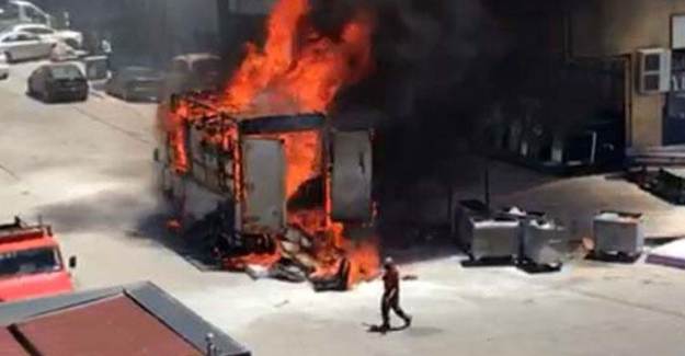 Hareket Halindeyken Alev Aldı! Korkutan Görüntü