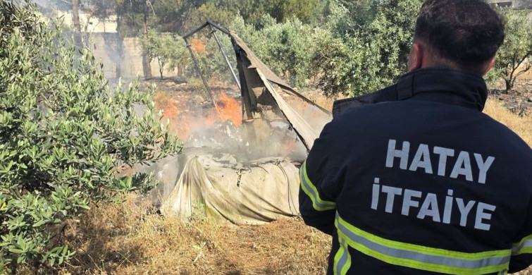 Hassa'da bahçede yangın kontrol altına alındı