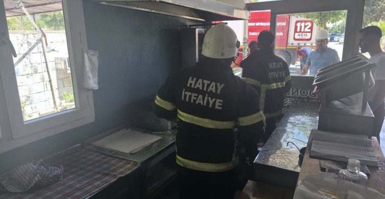 Hassa'da dönerci dükkanında yangın