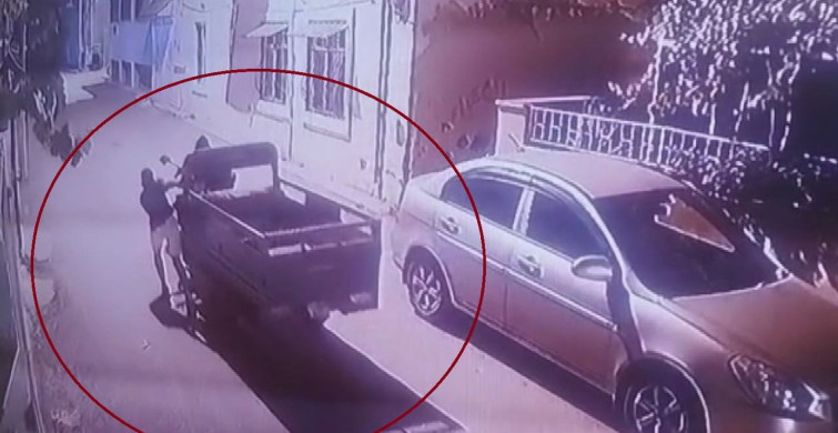 Hatay'da esnafın motosikletini çalan hırsızlar güvenlik kamerasında