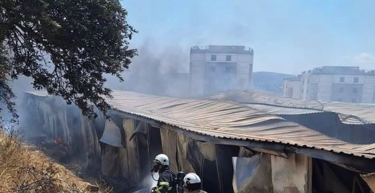 Hatay'da işçilerin kaldığı konteyner yatakhane yangında kullanılamaz hale geldi