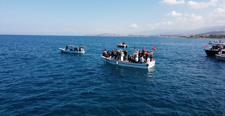 Hatay'da Küresel Sumud Filosu'na Destek Etkinliği
